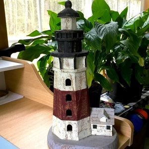 The Heritage Mint Ltd Collectibles Wooden Lighthouse Rustic Nautical